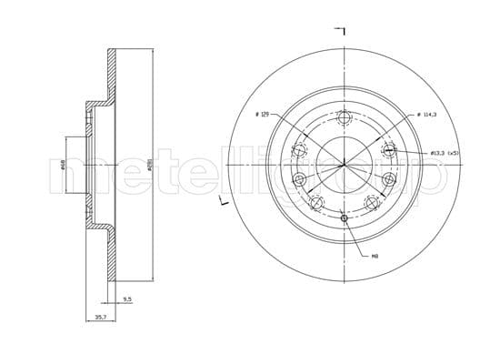 231831c Metelli Гальмівний диск для Mazda CX-3