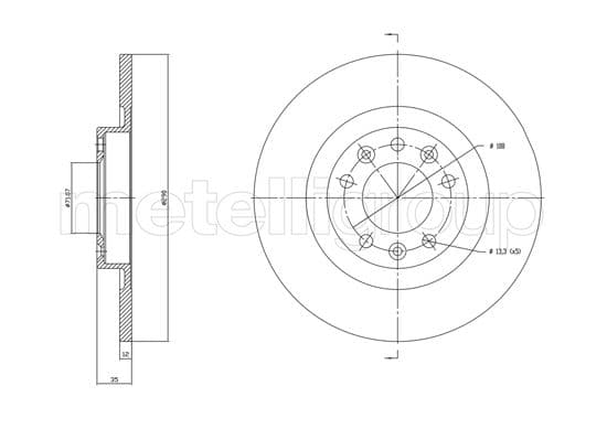 231760c Metelli Гальмівний диск