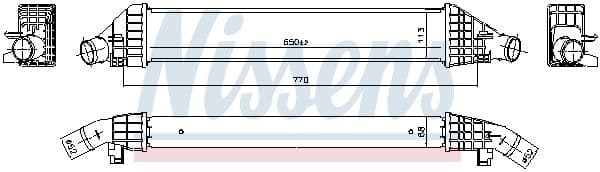 961582 Nissens Інтеркулер для Fiat Freemont