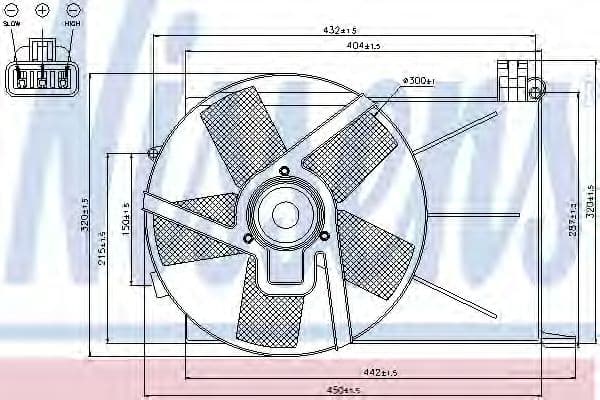 85193 Nissens Вентилятор системи охолодження двигуна