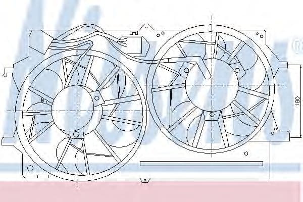 85214 Nissens Вентилятор системи охолодження двигуна для Ford Focus