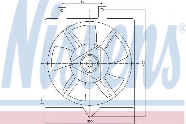 85281 Nissens Вентилятор системи охолодження двигуна для Nissan Primera