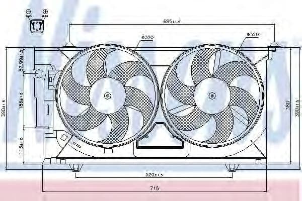 85321 Nissens Вентилятор системы охлаждения двигателя