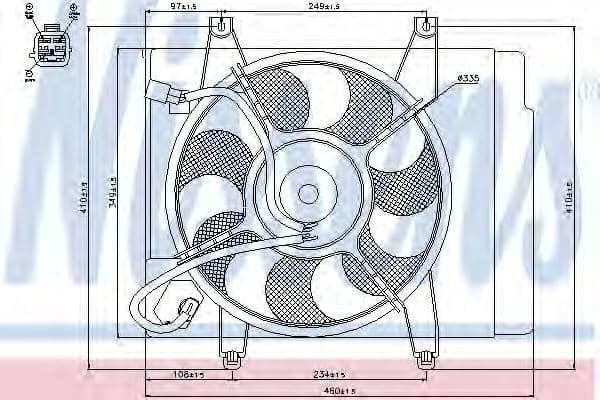 85345 Nissens Вентилятор системи охолодження двигуна для Kia Picanto