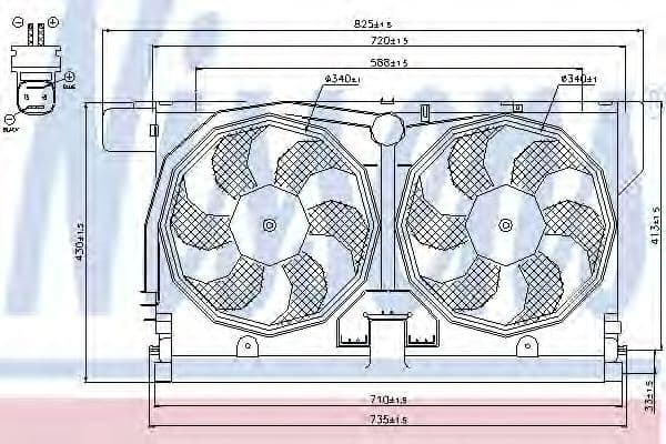 85513 Nissens Вентилятор системи охолодження двигуна