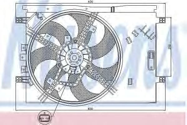 85563 Nissens Вентилятор системи охолодження двигуна