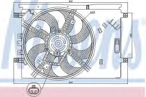 85564 Nissens Вентилятор системи охолодження двигуна