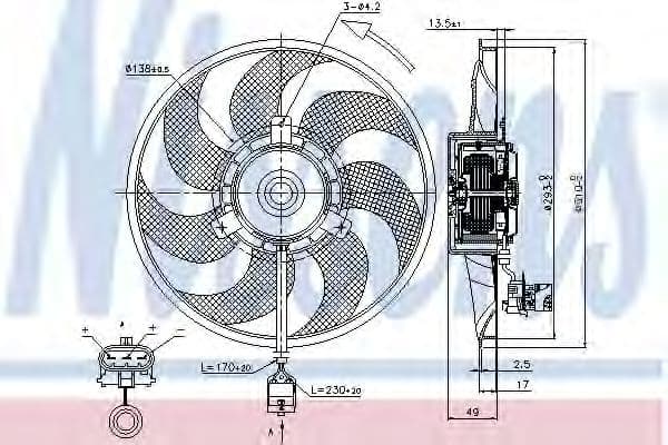 85703 Nissens Вентилятор системи охолодження двигуна