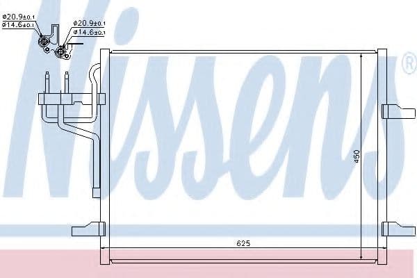 940144 Nissens Радіатор кондиціонера для Ford Kuga