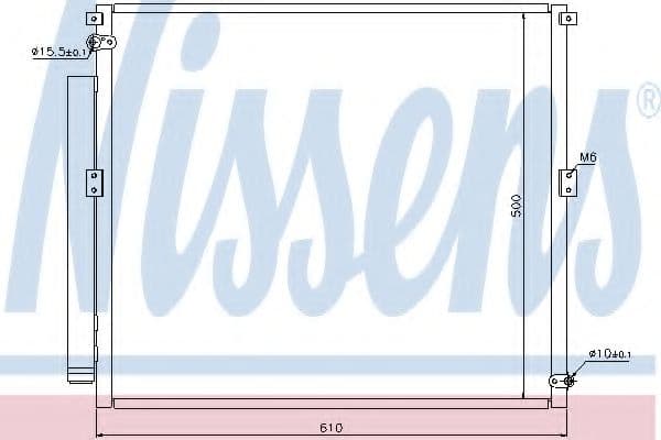 940167 Nissens Радіатор кондиціонера для Toyota Land Cruiser Prado (120, 150)
