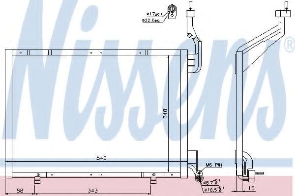 940287 Nissens Радіатор кондиціонера