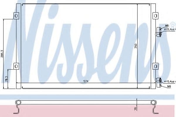 940289 Nissens Радіатор кондиціонера для Chrysler PT Cruiser