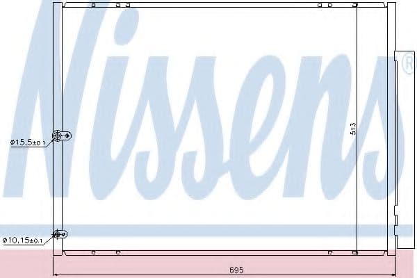 940297 Nissens Радіатор кондиціонера для Lexus RX