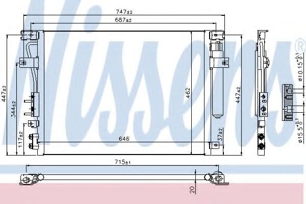 940348 Nissens Радіатор кондиціонера