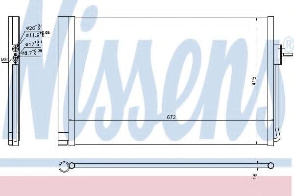 940364 Nissens Радіатор кондиціонера