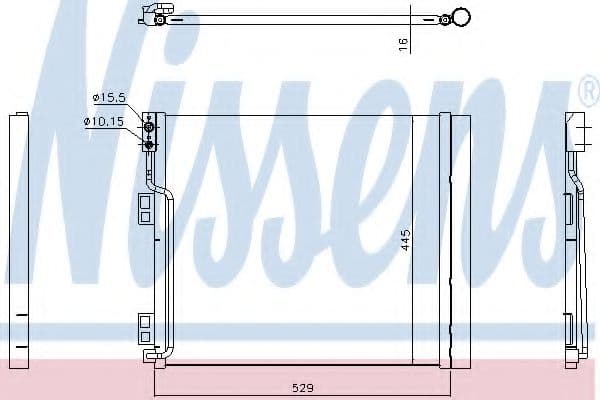 940386 Nissens Радіатор кондиціонера для Nissan NV200