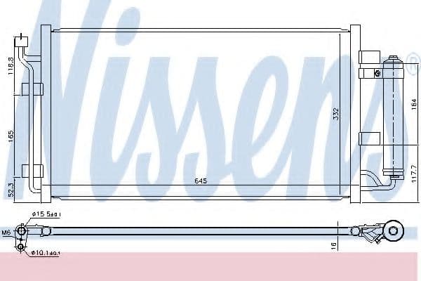940582 Nissens Радиатор кондиционера для Nissan Leaf