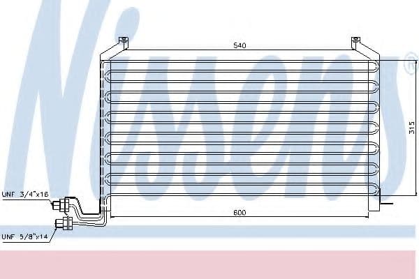 94088 Nissens Радіатор кондиціонера для SAAB 900