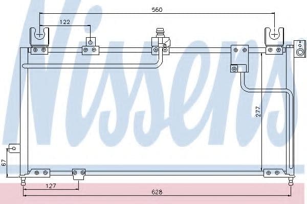 94354 Nissens Радіатор кондиціонера для Mazda 323