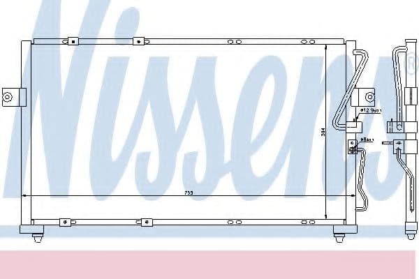 94418 Nissens Радіатор кондиціонера для Kia Carnival