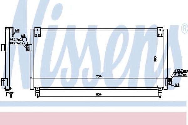94365 Nissens Радіатор кондиціонера для Subaru Impreza