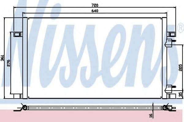 94386 Nissens Радіатор кондиціонера для Renault Laguna