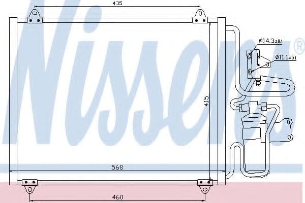 94440 Nissens Радіатор кондиціонера для Renault Safrane