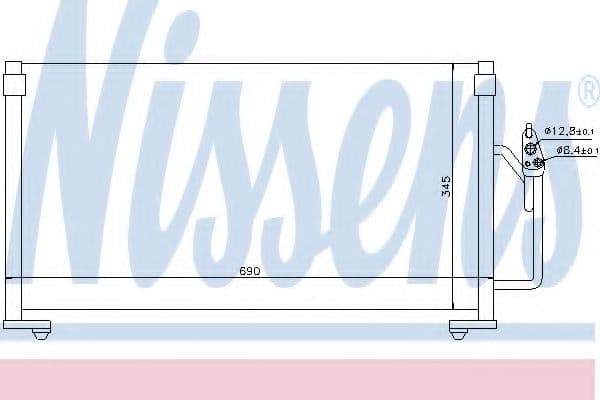 94491 Nissens Радиатор кондиционера для Mitsubishi Galant