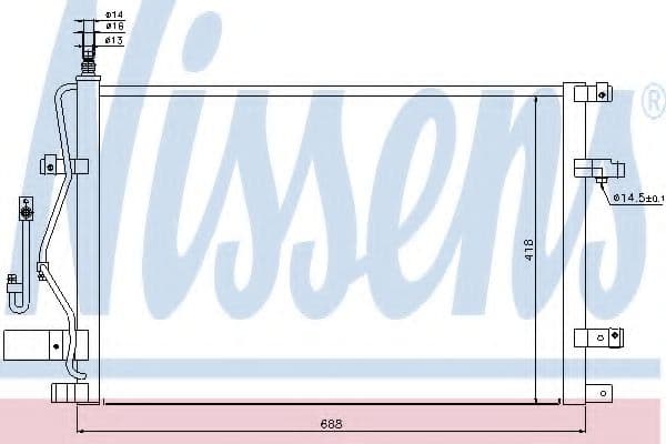 94525 Nissens Радіатор кондиціонера