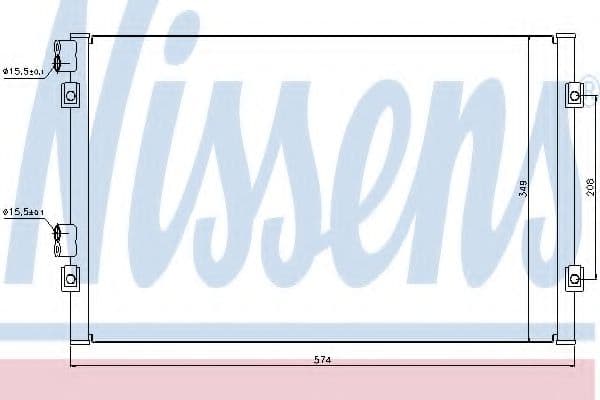 94555 Nissens Радіатор кондиціонера для Chrysler PT Cruiser