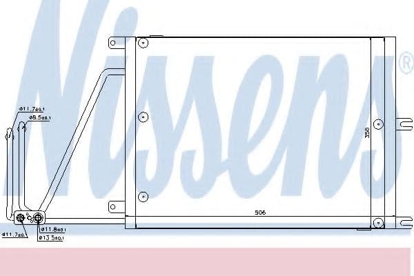 94623 Nissens Радіатор кондиціонера для Opel Vectra