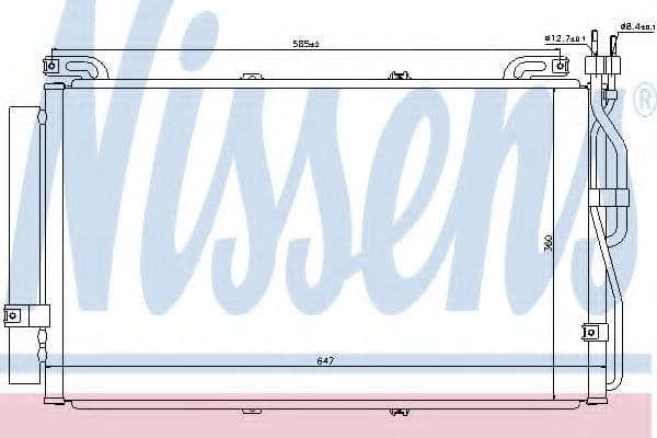 94645 Nissens Радіатор кондиціонера для Hyundai Matrix