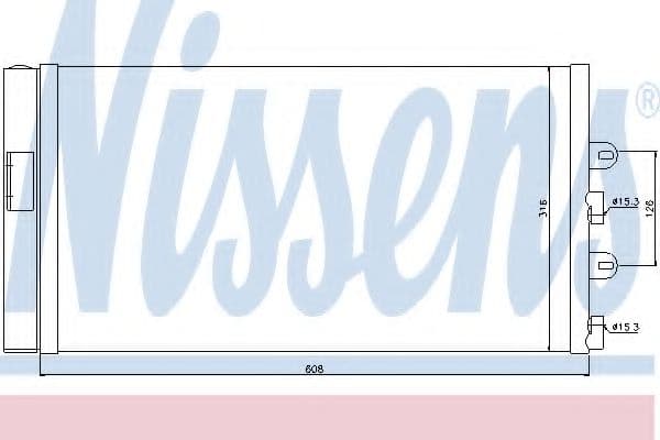 94669 Nissens Радіатор кондиціонера для Fiat Punto