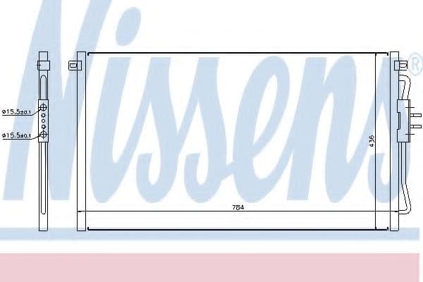 94716 Nissens Радиатор кондиционера для Chrysler Voyager