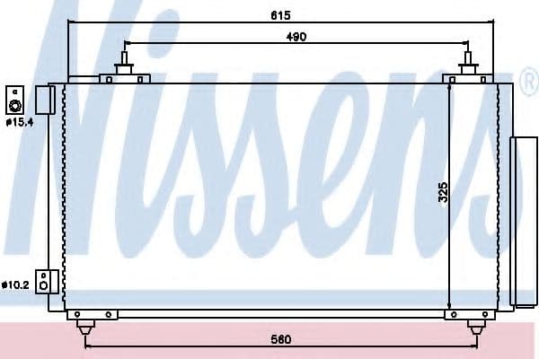 94740 Nissens Радіатор кондиціонера для Toyota Celica