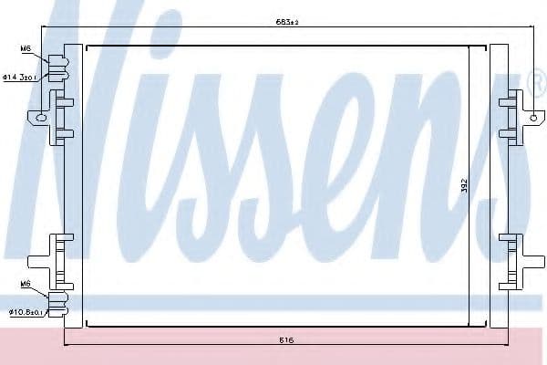 94750 Nissens Радіатор кондиціонера