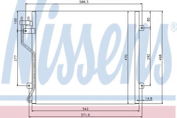 94773 Nissens Радиатор кондиционера для Jeep Cherokee