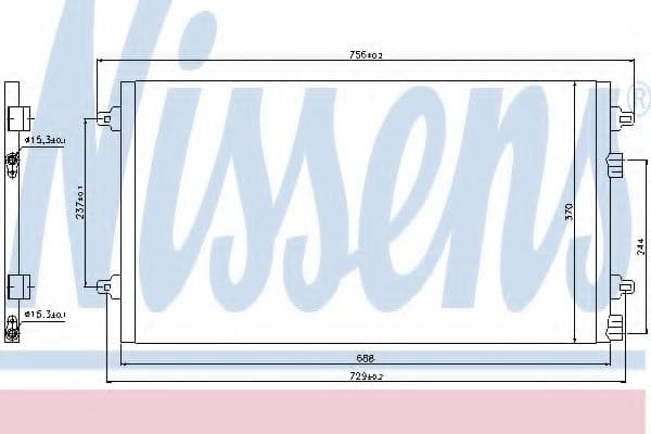94783 Nissens Радиатор кондиционера для Lancia Thesis