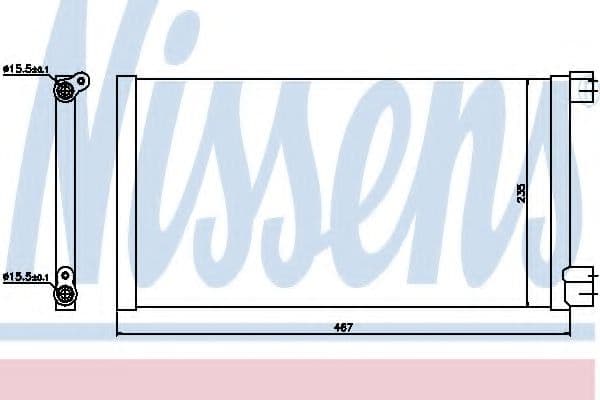 94785 Nissens Радіатор кондиціонера для Fiat Seicento