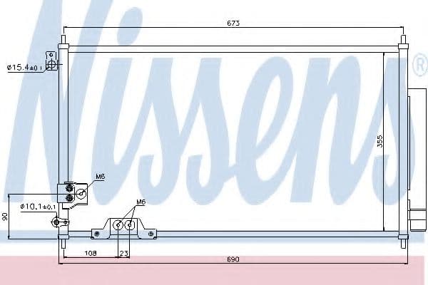 94788 Nissens Радиатор кондиционера для Honda Accord