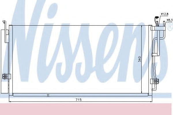 94823 Nissens Радиатор кондиционера для Kia Opirus