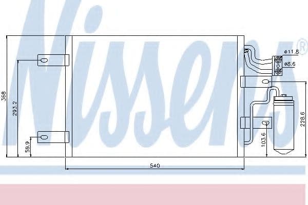 94882 Nissens Радіатор кондиціонера для Opel Meriva