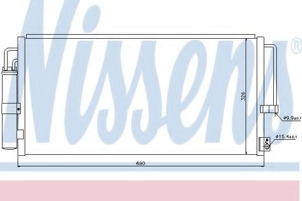 94884 Nissens Радиатор кондиционера для Subaru Impreza