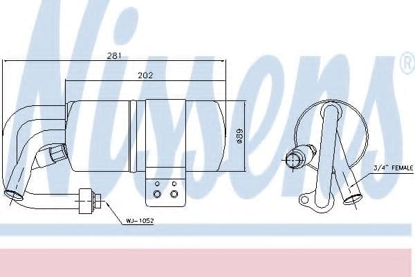 95505 Nissens Осушитель кондиционера