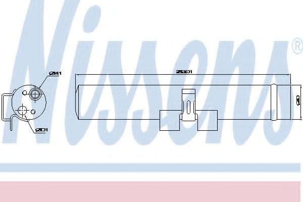 95516 Nissens Осушувач кондиціонера для Renault Clio