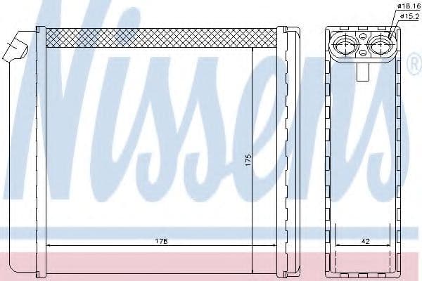 72636 Nissens Радіатор пічки