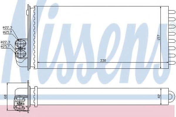 73372 Nissens Радіатор пічки