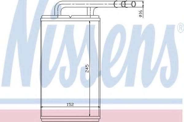 71740 Nissens Радіатор пічки