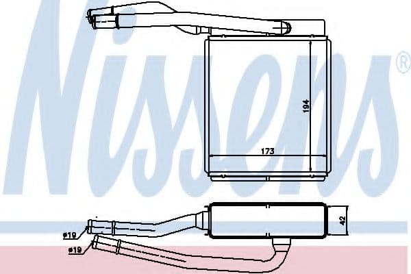 71746 Nissens Радіатор пічки