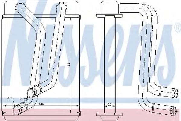77508 Nissens Радіатор пічки